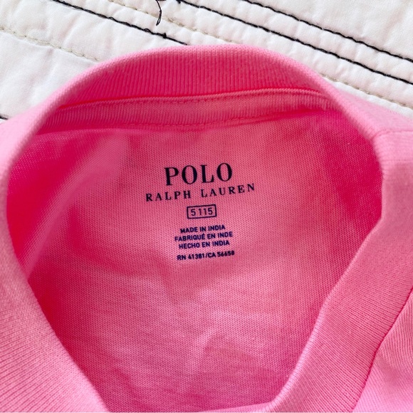 Polo Ralph Lauren Cotton Jersey Crewneck Tee In Florida Pink Boys size 5 - Picture 3 of 6